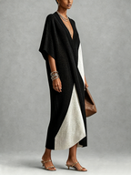 Claudia | Robe Ébène Ivoire