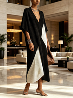 Claudia | Robe Ébène Ivoire