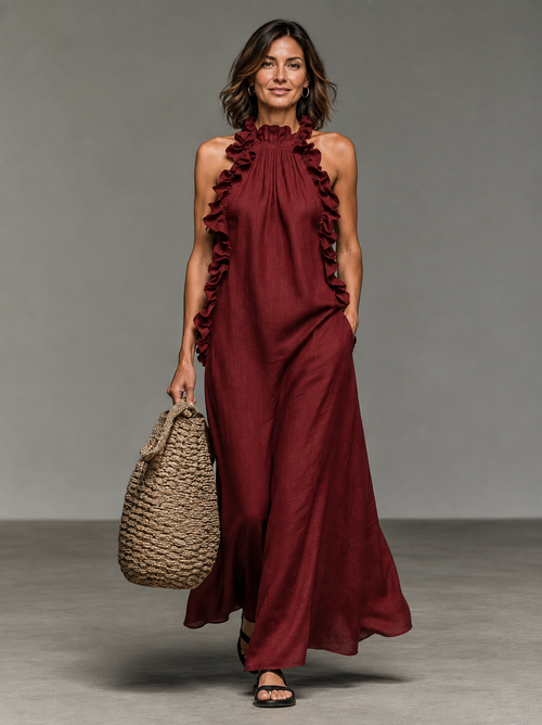 Clara | Robe longue à poches