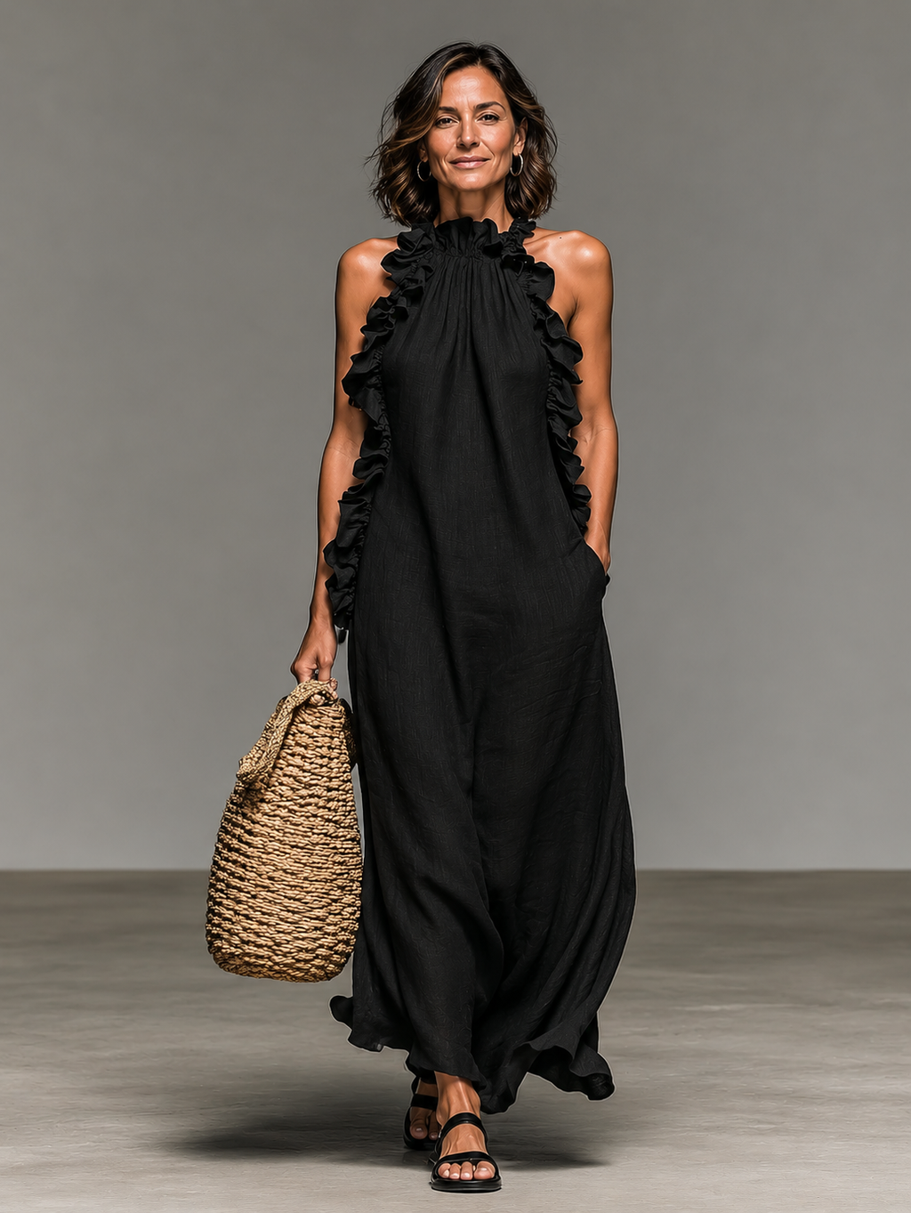 Clara | Robe longue à poches