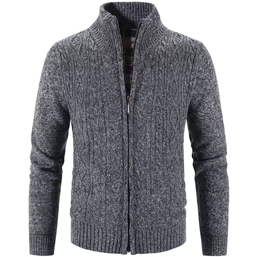Gilet Homme Torsadé à Col Montant
